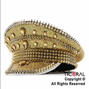 SOMBRERO CAPITAN DELUXE ORO x 1